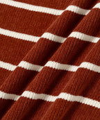Brick/White | Mole Yarn Stripe Skipper Knit