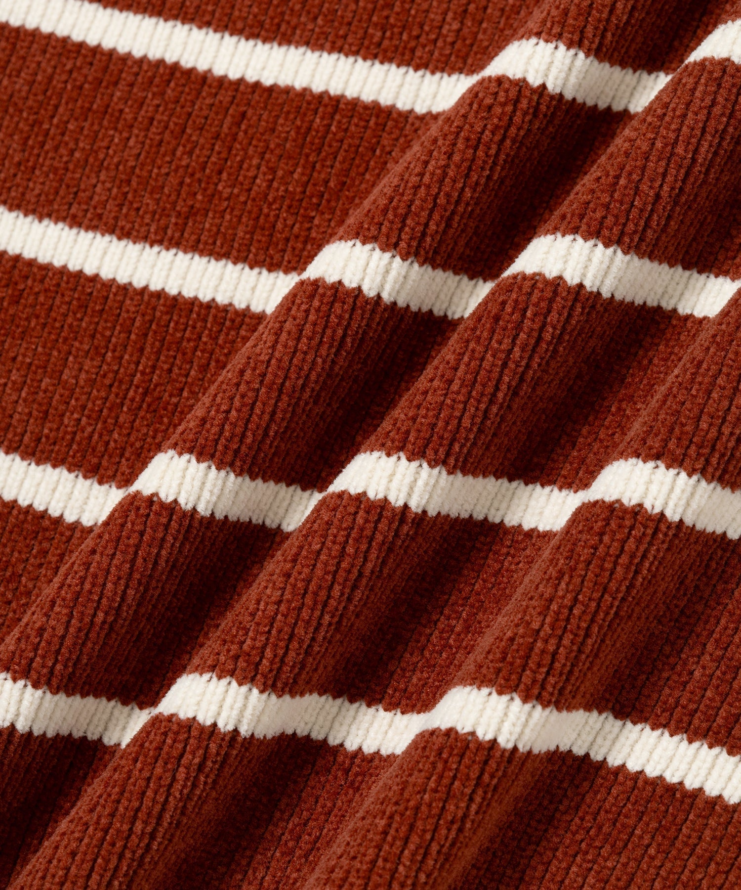 Brick/White | Mole Yarn Stripe Skipper Knit