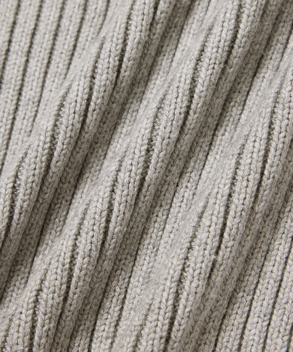 Ash Heather | Leah Cashmere Zip Sweater