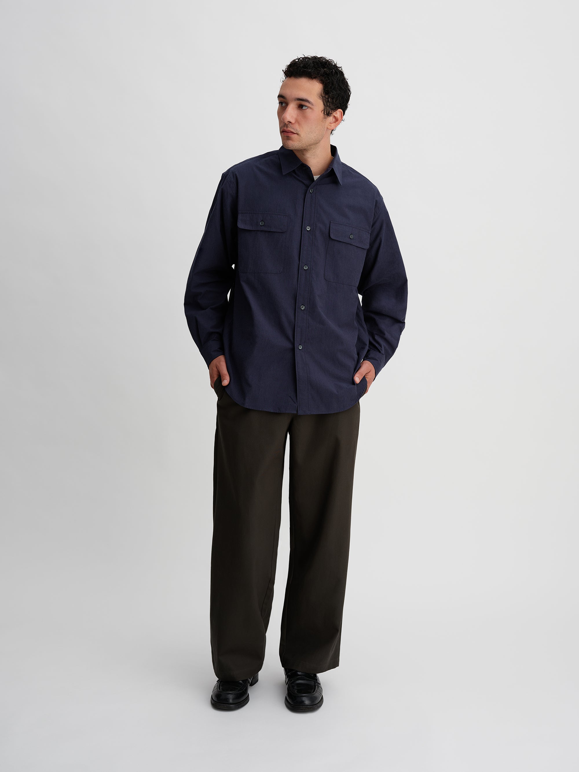 Navy | Chambray Work Shirt