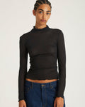 Black | Sofia Lightweight Turtleneck Top